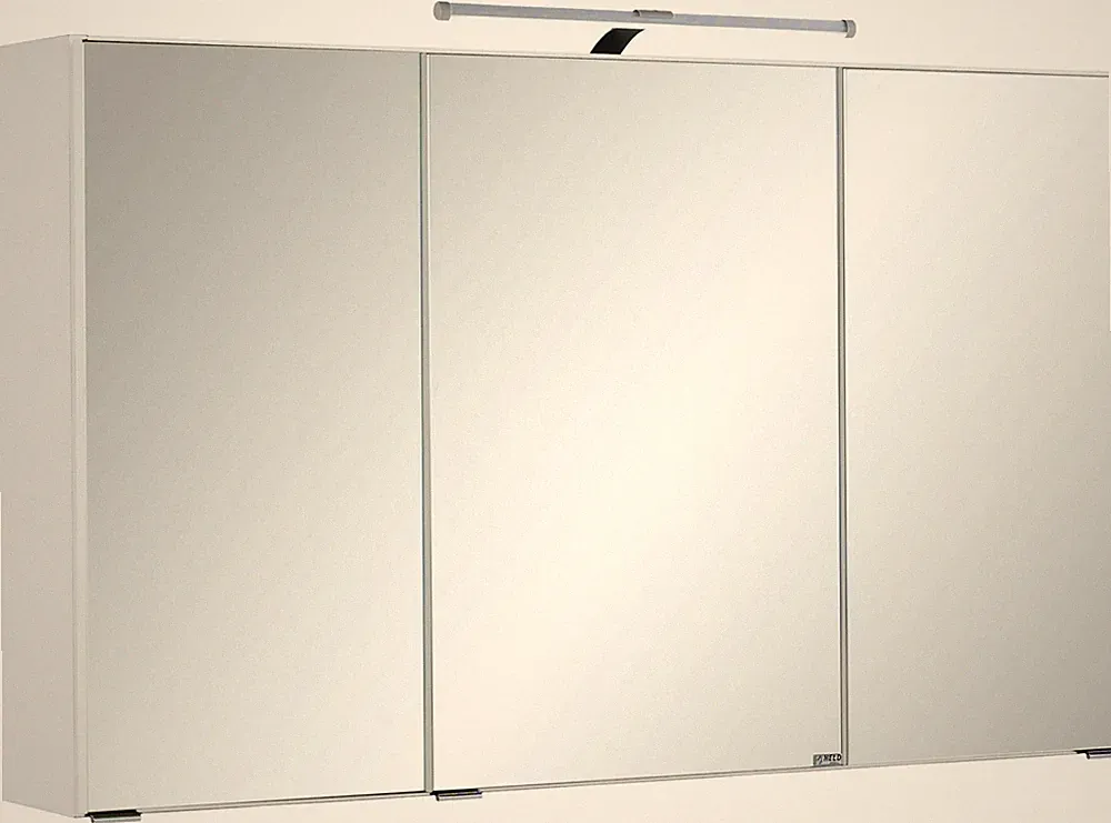 Basera® Badezimmer Spiegelschrank Ilona 100 cm breit mit LED-Beleuchtung weiß