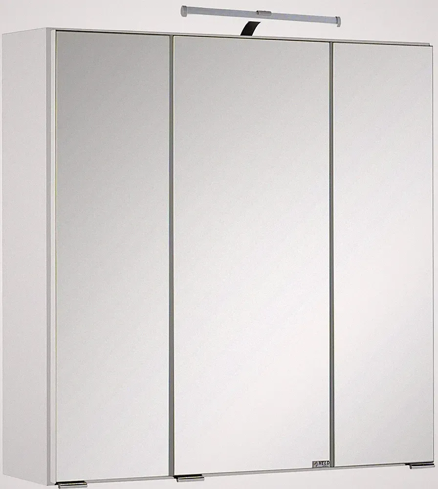 Basera® Badezimmer Spiegelschrank Ilona 60 cm breit mit LED-Beleuchtung weiß