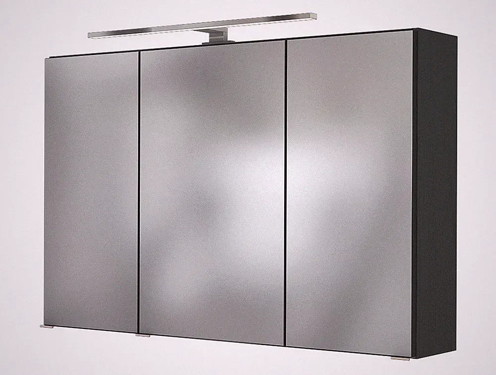 Basera® Badezimmer Spiegelschrank Lorena 100 cm breit mit LED-Beleuchtung ant...