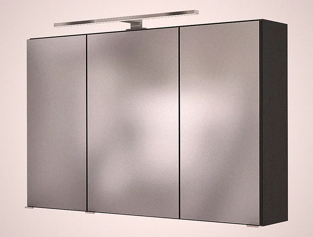 Basera® Badezimmer Spiegelschrank Lorena 100 cm breit mit LED-Beleuchtung ant...