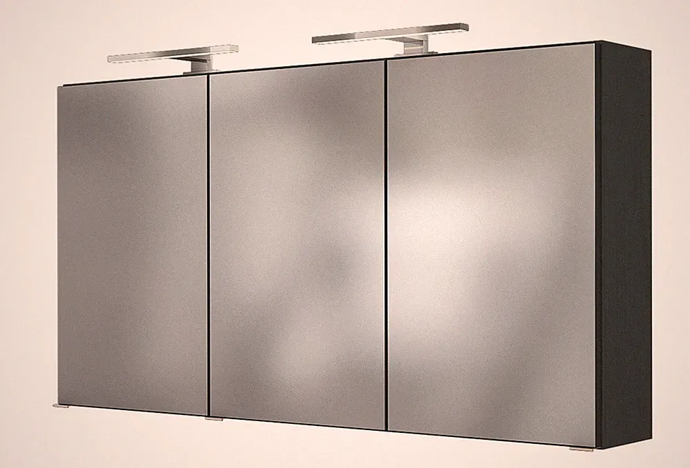 Basera® Badezimmer Spiegelschrank Lorena 120 cm breit mit LED-Beleuchtung ant...