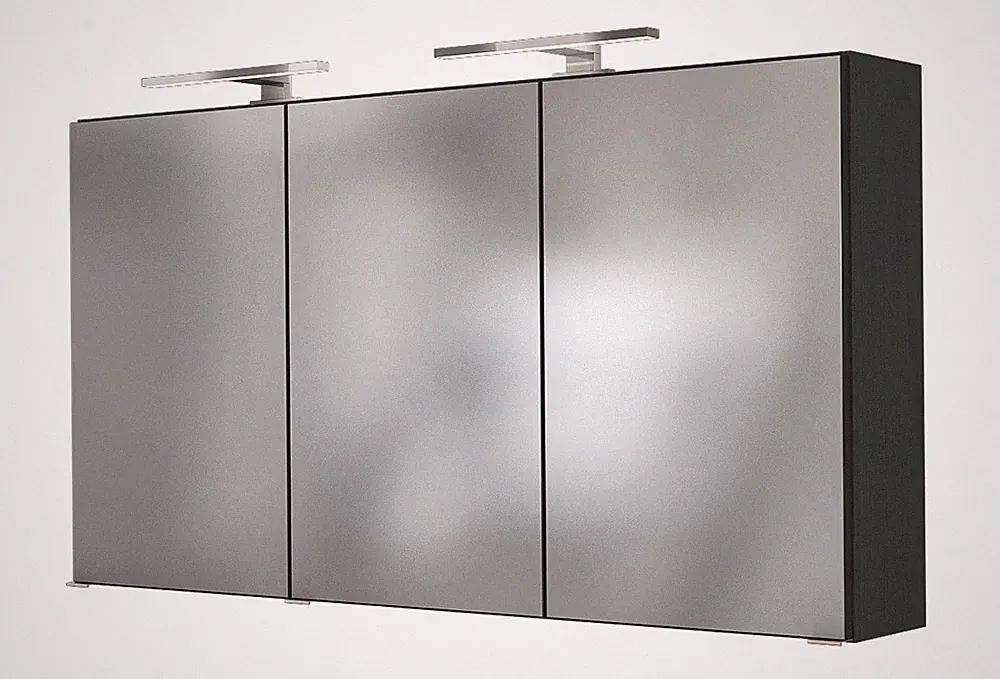Basera® Badezimmer Spiegelschrank Lorena 120 cm breit mit LED-Beleuchtung ant...