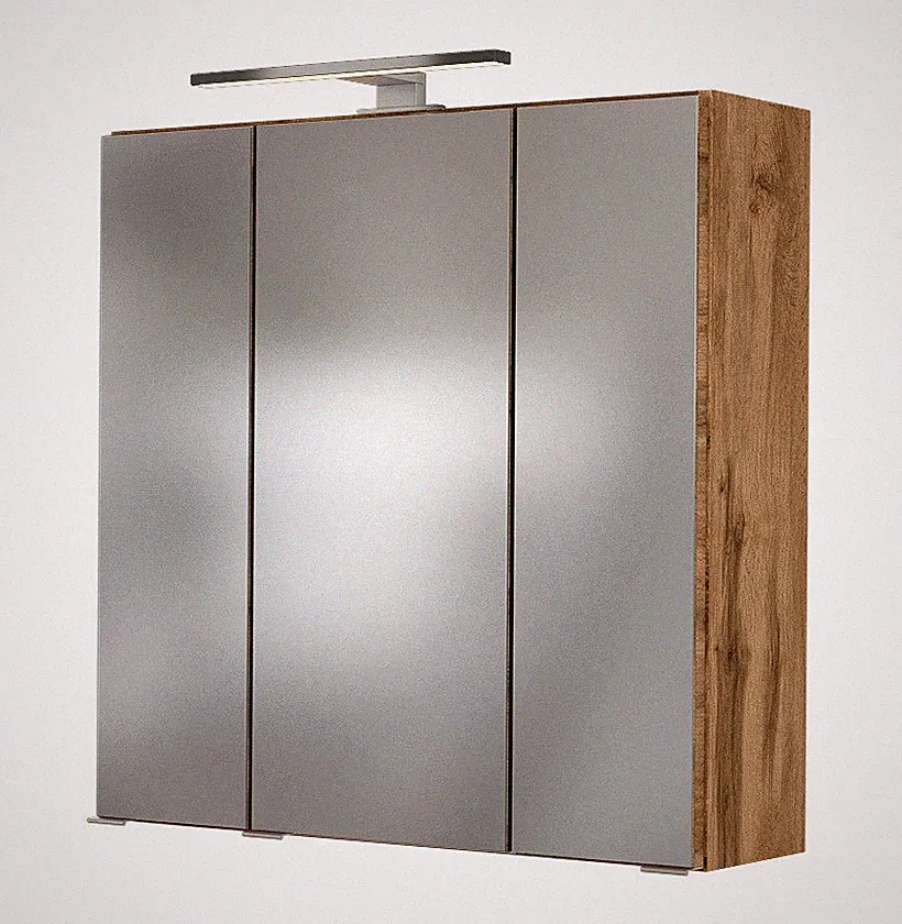 Basera® Badezimmer Spiegelschrank Lorena 60 cm breit mit LED-Beleuchtung Wota...
