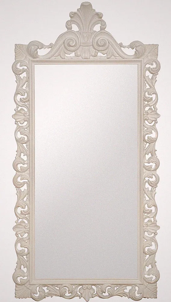 Biscottini Spiegelwand Schrankspiegel Holz Weiß Antik 174x85 Shabby Chic 1 Stk