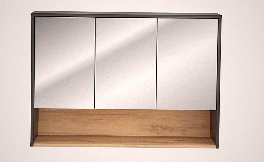 BORNEO GRAU-EICHE SOFT-CLOSE MATT / BORNEO COSMOS 845 Spiegelschrank