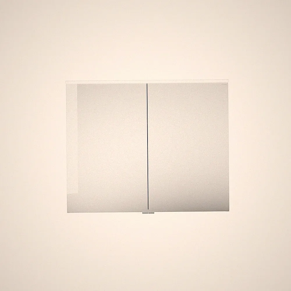 burgbad Eqio Spiegelschrank mit LED-Aufsatzleuchte, 2-türig, 1000x800x170mm