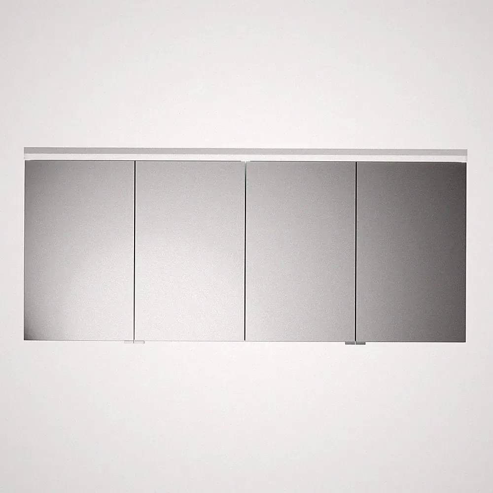burgbad Lin20 Spiegelschrank LED-Beleuchtung, 4 Türen, 1600x700x170mm