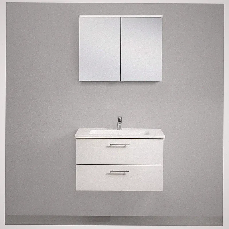 Burgbad Nurro Pure Express Spiegelschrank-Set 63 cm Weiß
