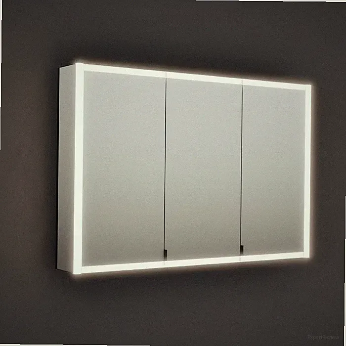 burgbad rl20 Spiegelschrank 121 cm, mit Klarglas Lichtrahmen