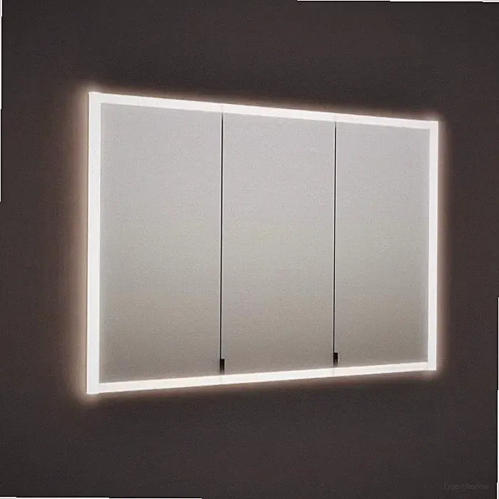burgbad rl20 Spiegelschrank 121 cm, mit Klarglas Lichtrahmen für Wandeinbau