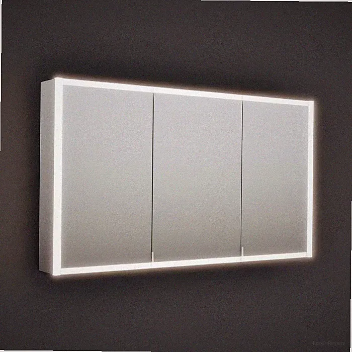 burgbad rl20 Spiegelschrank 142 cm, mit Klarglas Lichtrahmen