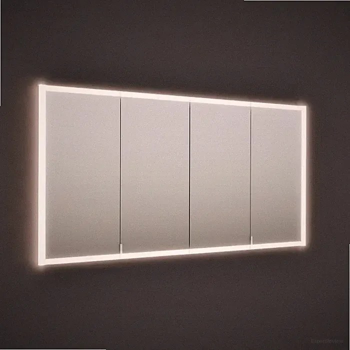 burgbad rl20 Spiegelschrank 161 cm, mit Klarglas Lichtrahmen für Wandeinbau