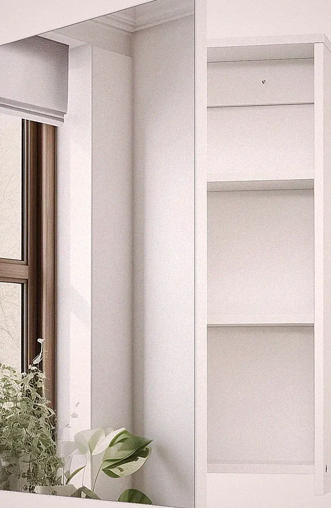 CHOEZON Spiegelschrank, Badezimmerschrank, Wandschrank Mit Spiegel, Hängeschrank