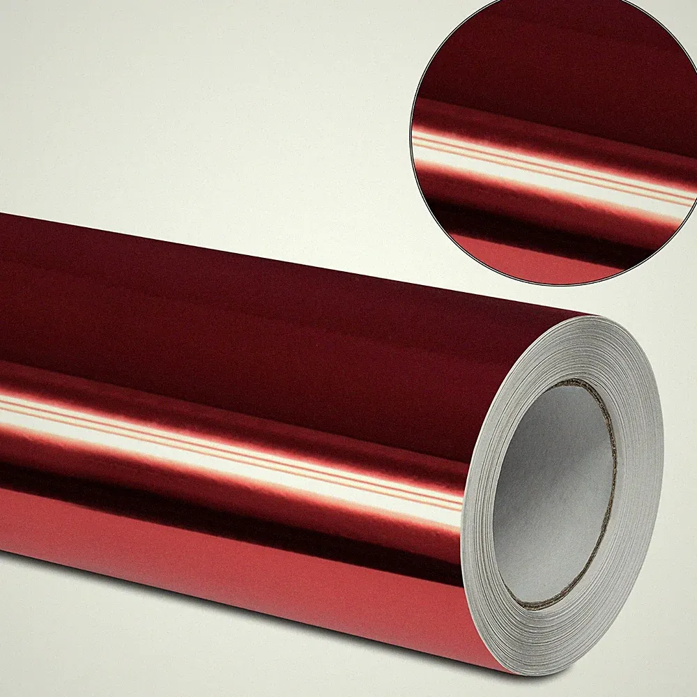 Chrom Glanz Autofolie 12€/m² selbstklebende 3D Luftkanal Auto Folie Blasenfrei