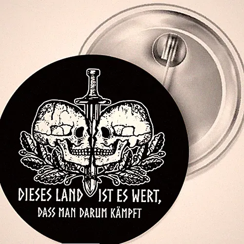 Dieses Land ist es wert-dass m Button Anstecker Aufkleber Flaschenöffner Spiegel