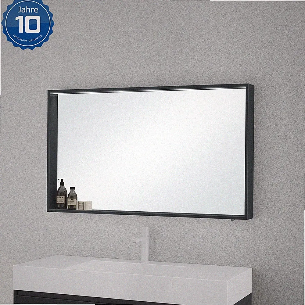 doporro Spiegelschrank Sensor LED Wandspiegel 60/80/100/120x70cm Weiß/Anthrazit