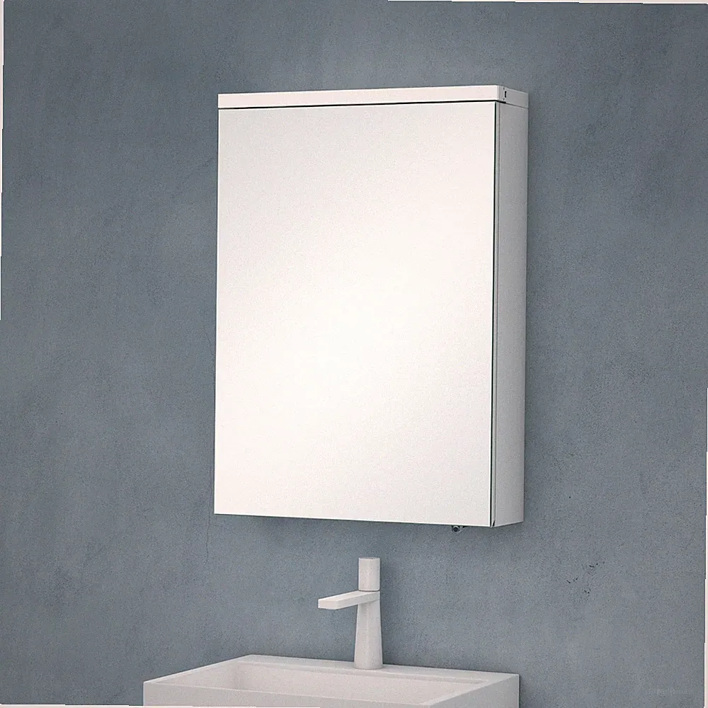 doporro Wandschrank Wandspiegel 50/70/90x70cm Weiß/Anthrazit Spiegelschrank03
