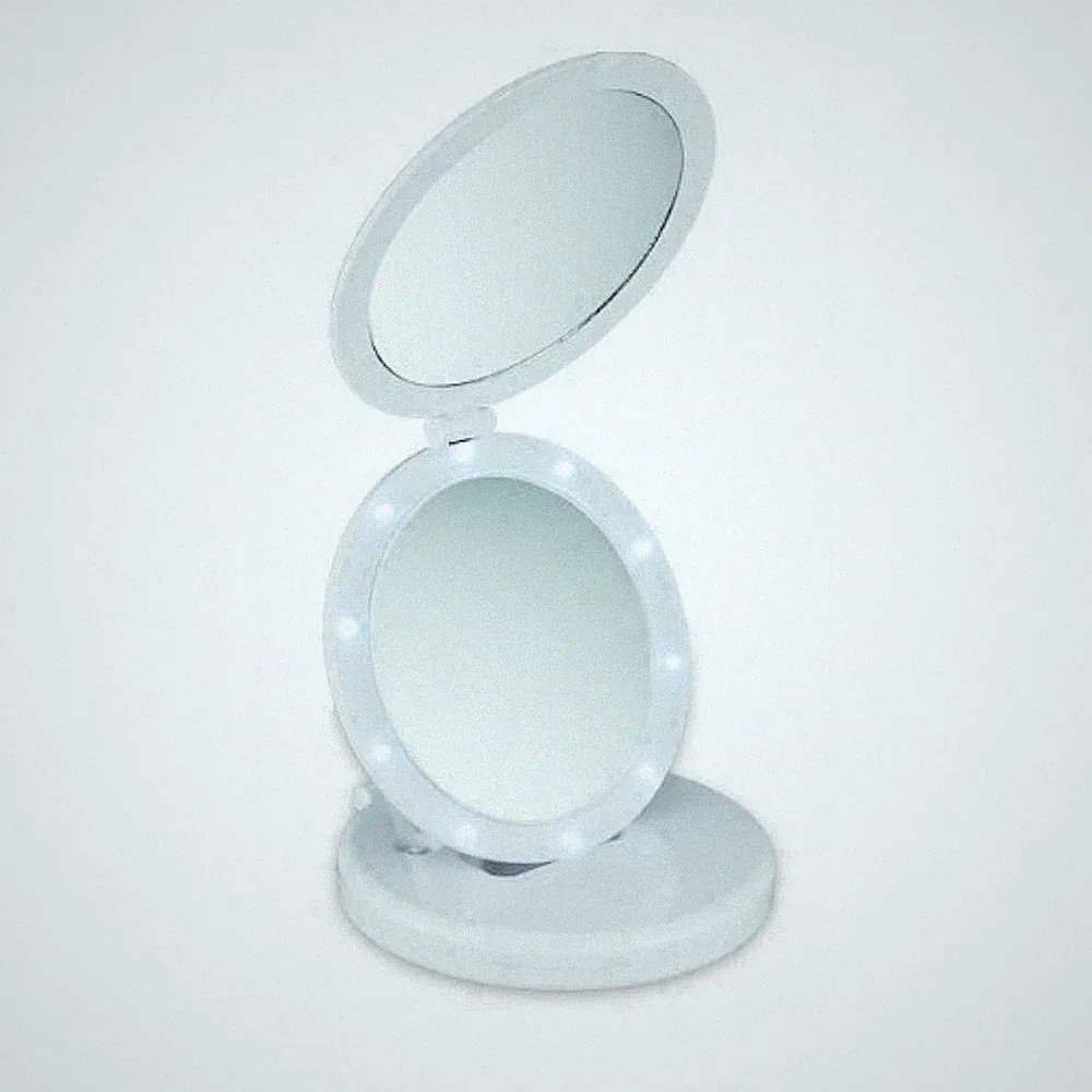 DOPPEL SCHMINKSPIEGEL LED LICHT VERGRÖSSERUNG 5X MAKE UP BELEUCHTET TE-B092