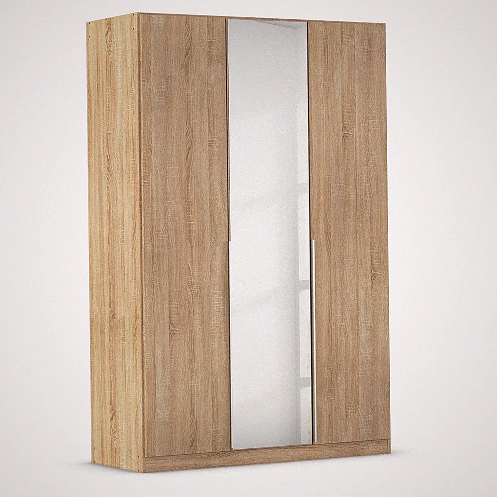 Drehtürenschrank - Sonoma Eiche - 3-türig - 136x210 cm Kleiderschrank Schrank
