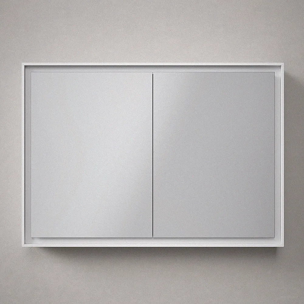 Duravit L-Cube Spiegelschrank mit LED-Beleuchtung, 2 Türen, Steckdose E