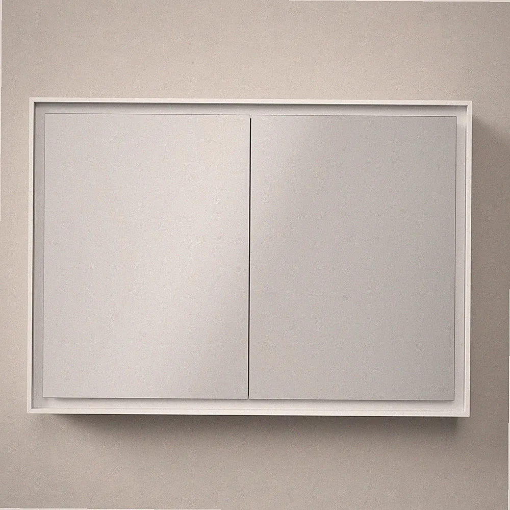 Duravit L-Cube Spiegelschrank mit LED-Beleuchtung, 2 Türen, Steckdose E