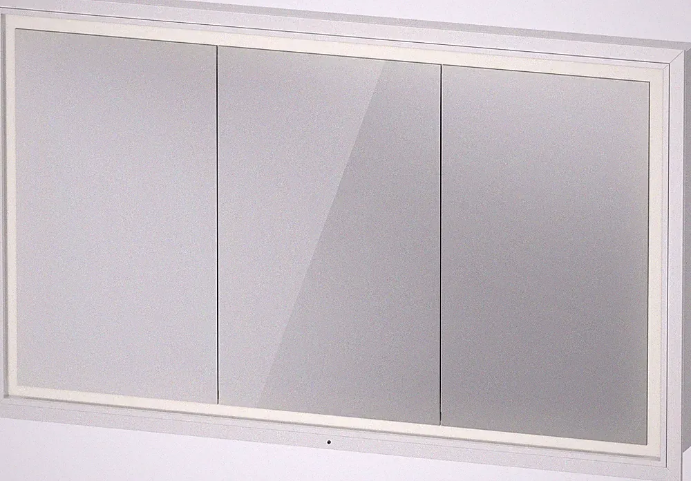Duravit L-Cube Spiegelschrank mit LED-Beleuchtung, 3 Türen, Touch-LED, Steckdose
