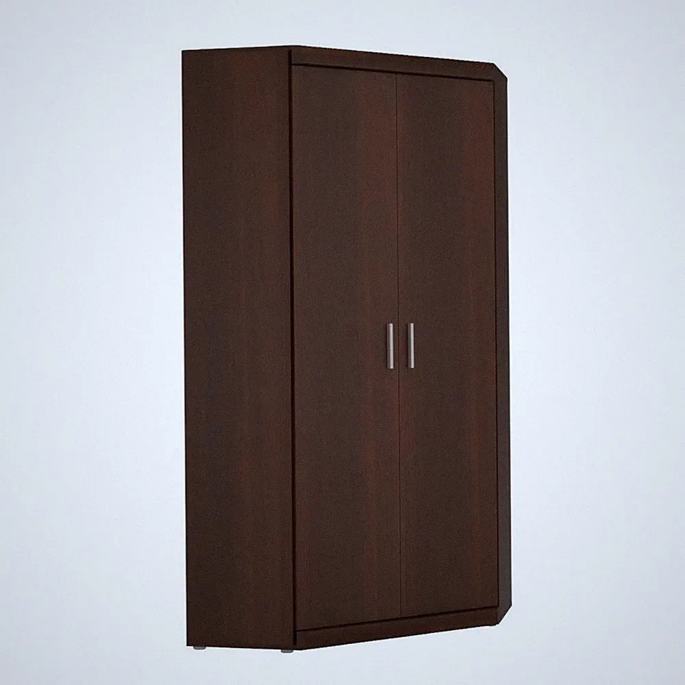 Eckkleiderschrank IMPERIAL 93x93cm Schlafzimmerschrank 2-türig Nussbaum Imperial