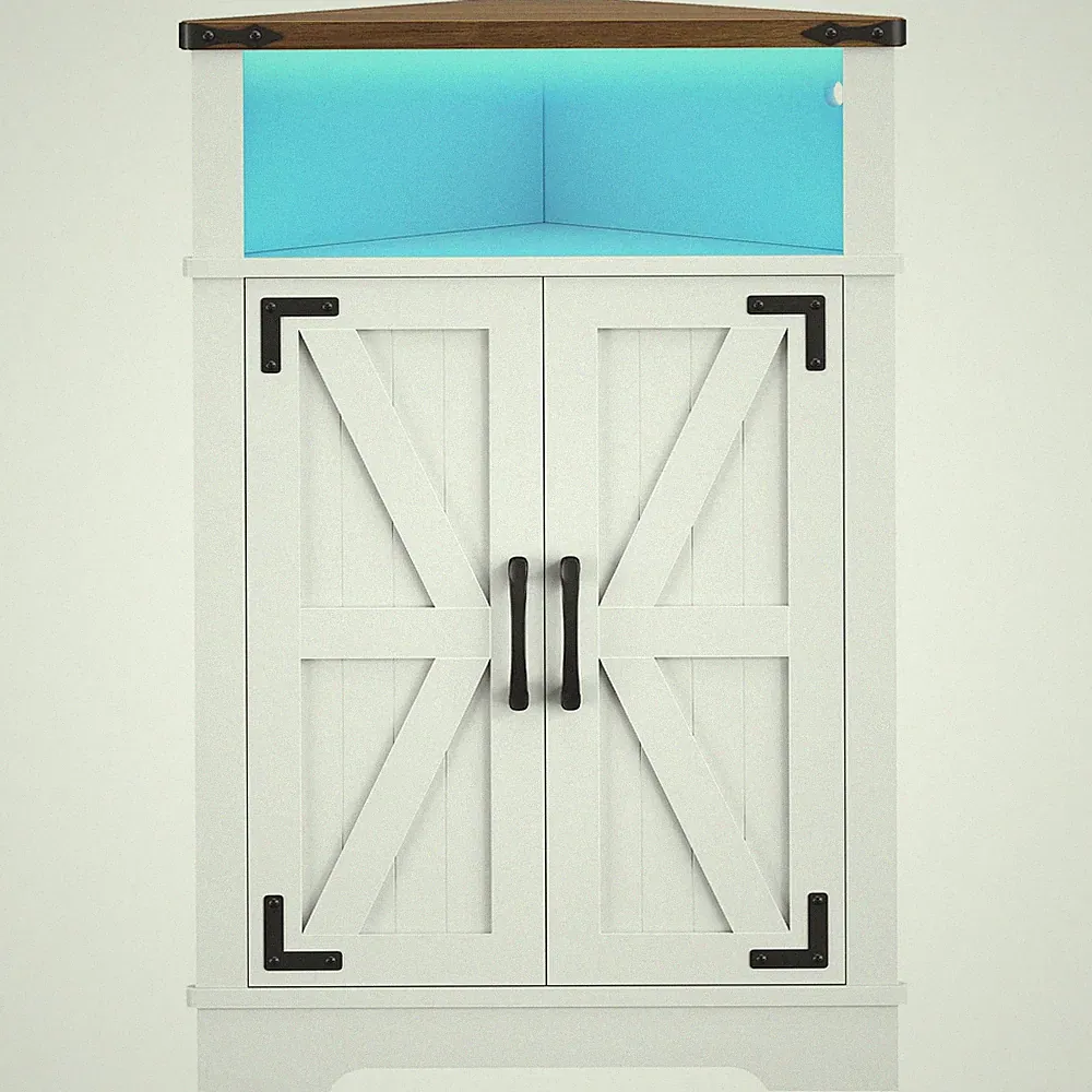 Eckschrank mit LEDStreifen, Küchenschrank, Aufbewahrungsschrank