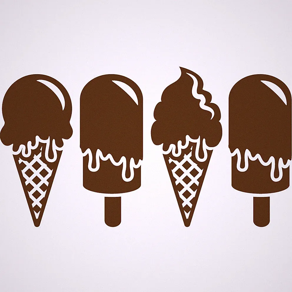 EIS AUFKLEBER Deko Sticker Ice cream Sommer Essen Wandtattoo Küche Fliesen Möbel