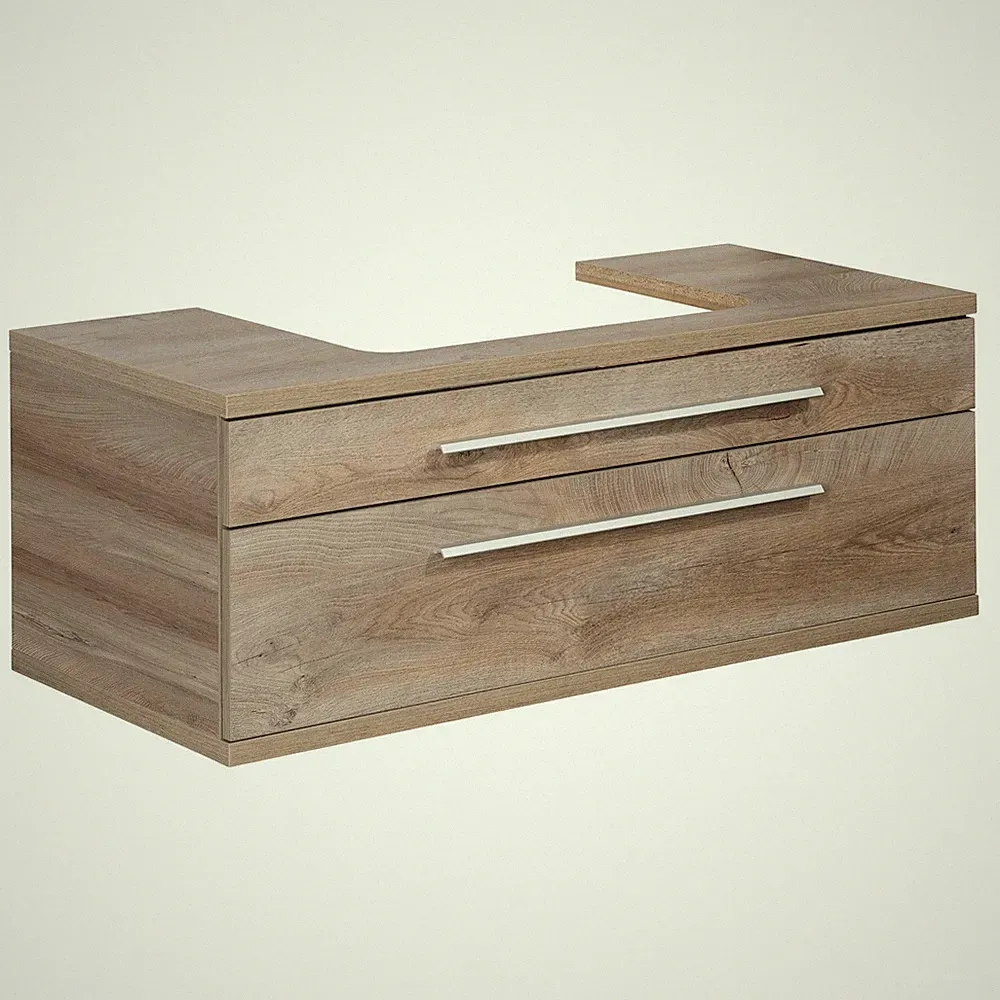 Fackelmann 80017 Waschtischunterschrank 110 Eiche Natur Unterschrank Stanford