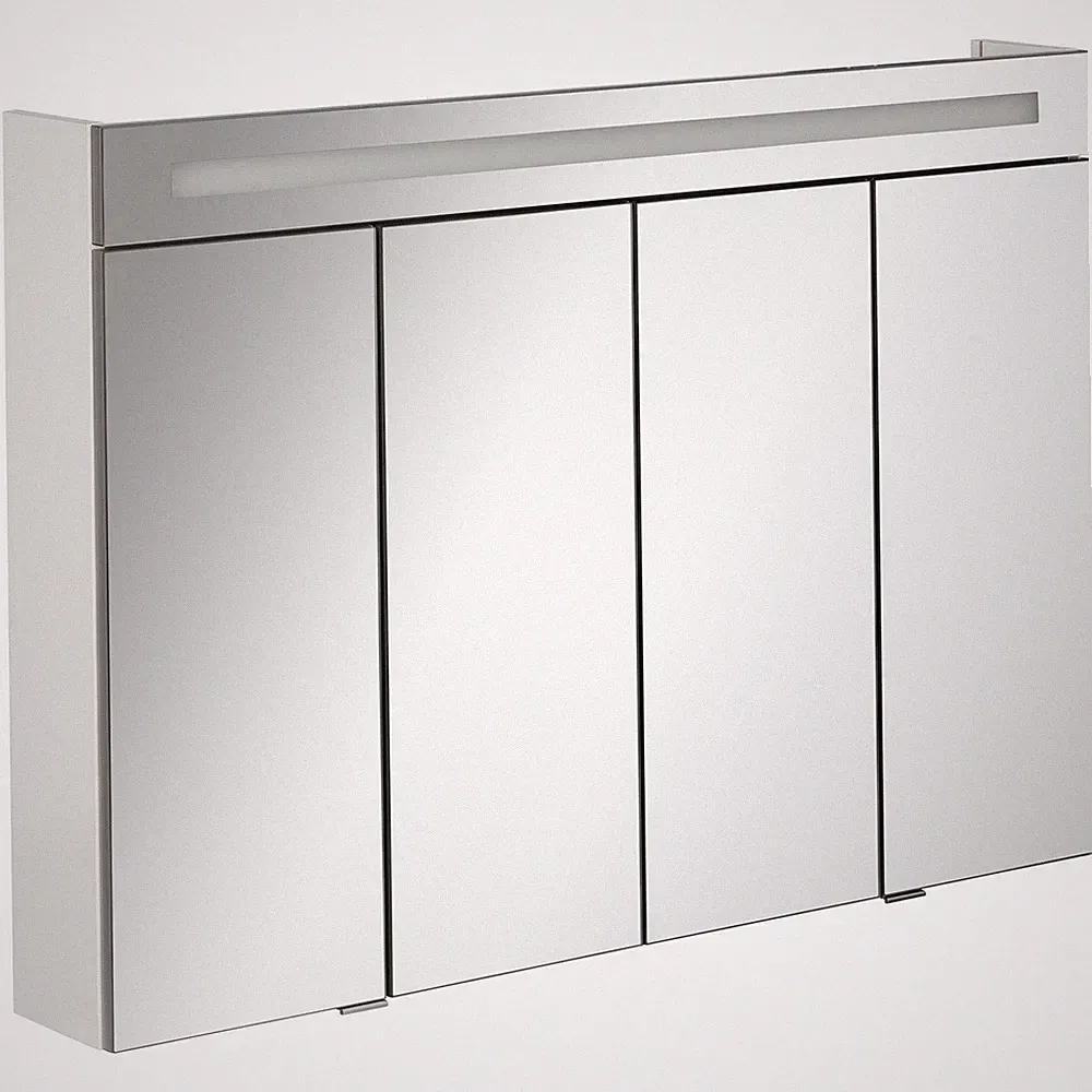 Fackelmann 80093 LED Spiegelschrank 110 cm LED Badspiegel weiß