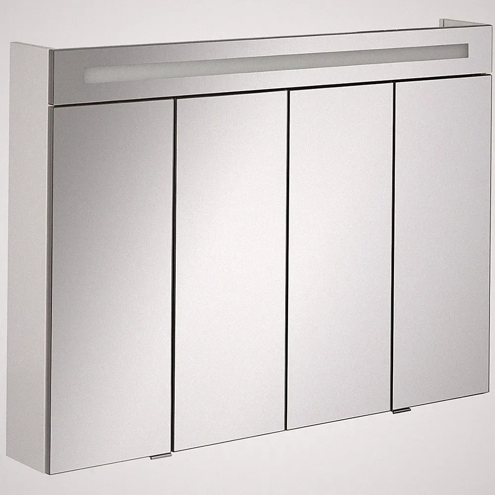 Fackelmann 80093 LED Spiegelschrank 110 cm LED Badspiegel weiß
