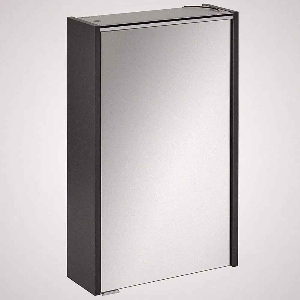 Fackelmann 82185 Spiegelschrank Bad mit LED Beleuchtung 50 cm anthrazit