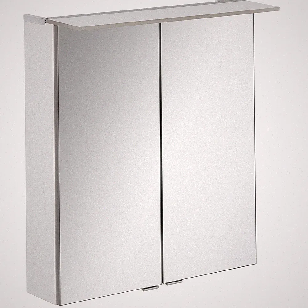 Fackelmann 84103 LED Spiegelschrank 60 cm weiß LED Badspiegel B.perfekt