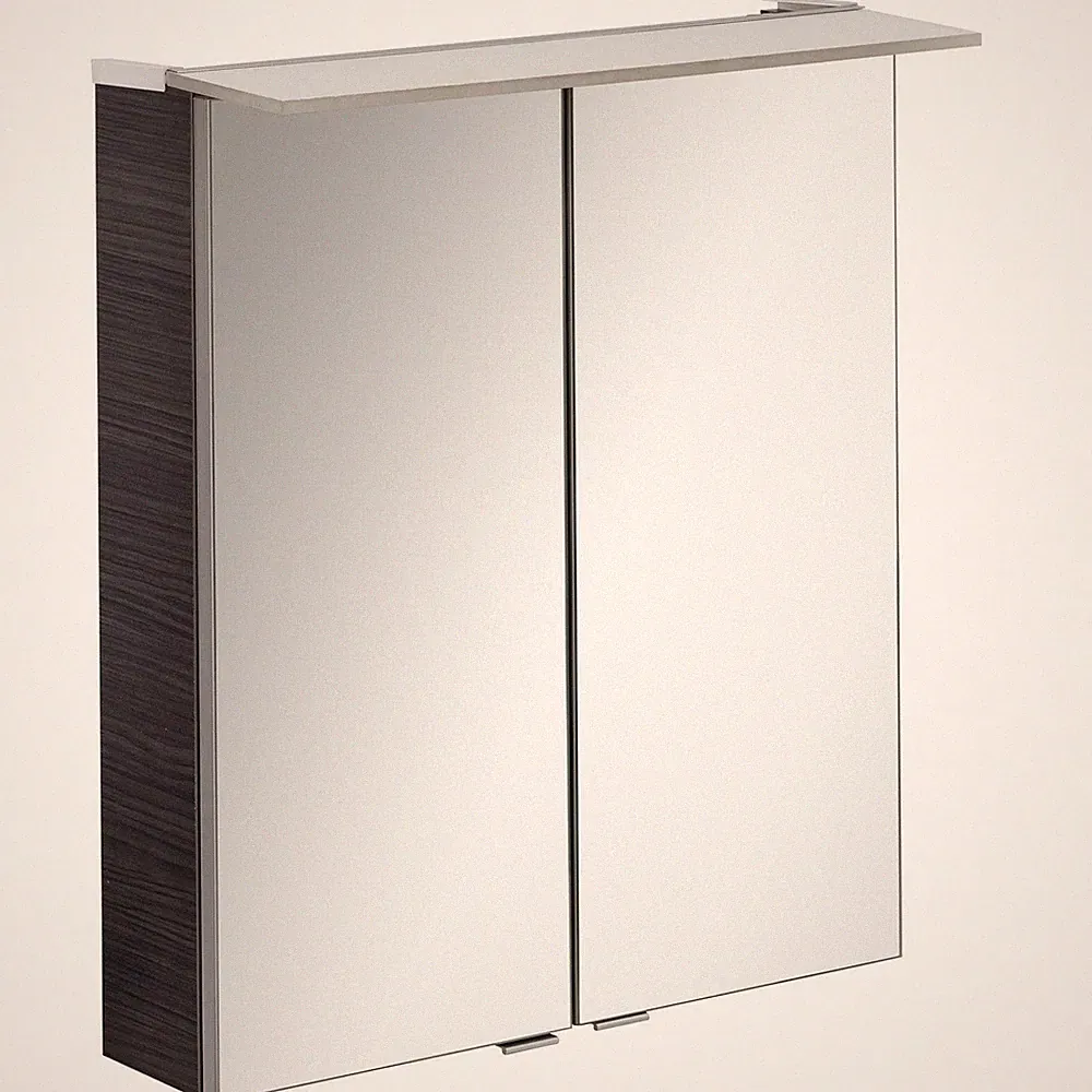 Fackelmann 84105 LED Spiegelschrank 60 cm eiche dunkel LED Badspiegel B.perfekt