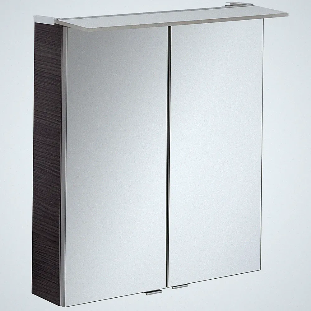 Fackelmann 84105 LED Spiegelschrank 60 cm eiche dunkel LED Badspiegel B.perfekt