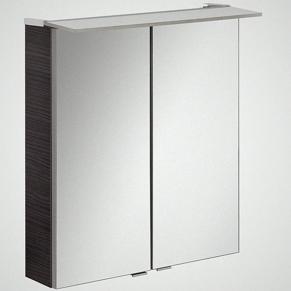 Fackelmann 84105 LED Spiegelschrank 60 cm eiche dunkel LED Badspiegel B.perfekt