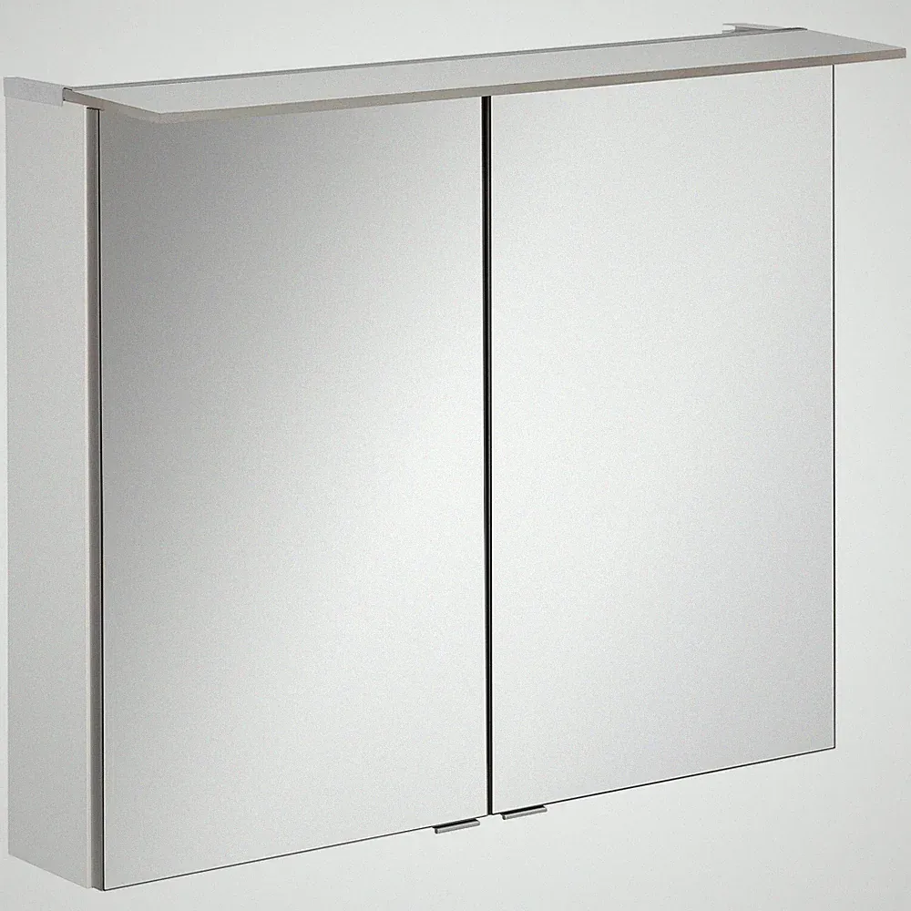 Fackelmann 84113 LED Spiegelschrank 80 cm weiß LED Badspiegel B.perfekt