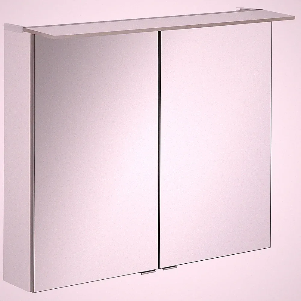 Fackelmann 84113 LED Spiegelschrank 80 cm weiß LED Badspiegel B.perfekt