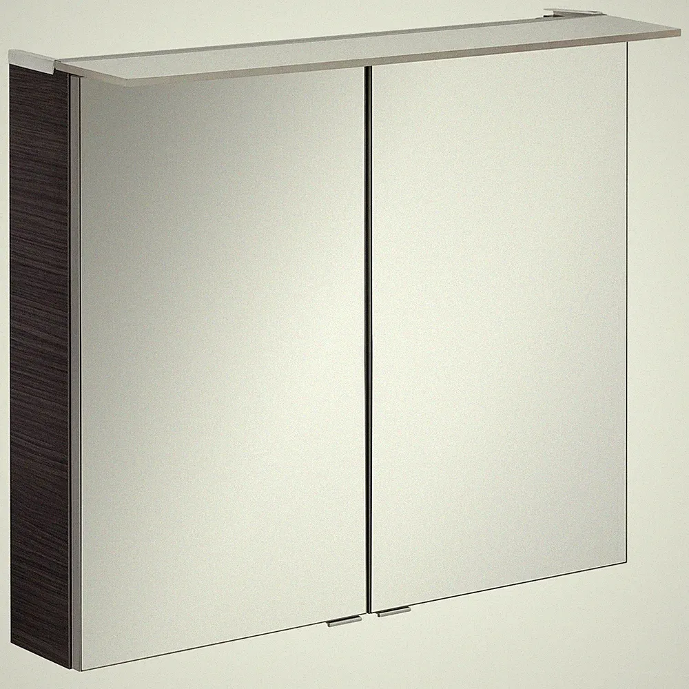 Fackelmann 84115 LED Spiegelschrank 80 cm eiche dunkel LED Badspiegel B.perfekt