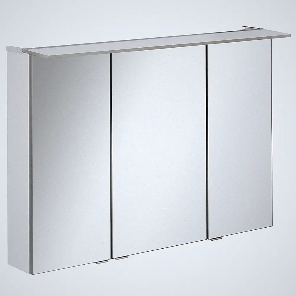 Fackelmann 84123 LED Spiegelschrank 100 cm weiß LED Badspiegel B.perfekt