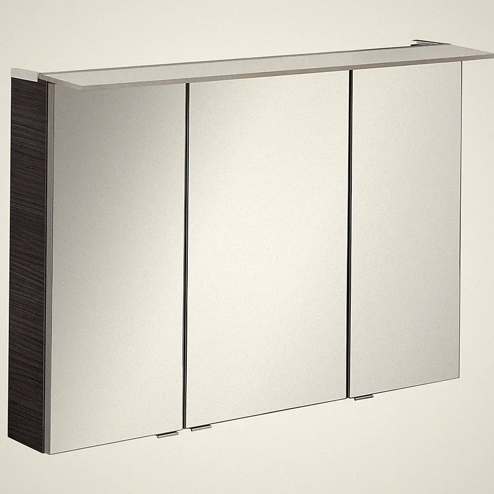 Fackelmann 84125 LED Spiegelschrank 100 cm eiche dunkel LED Badspiegel B.perfekt