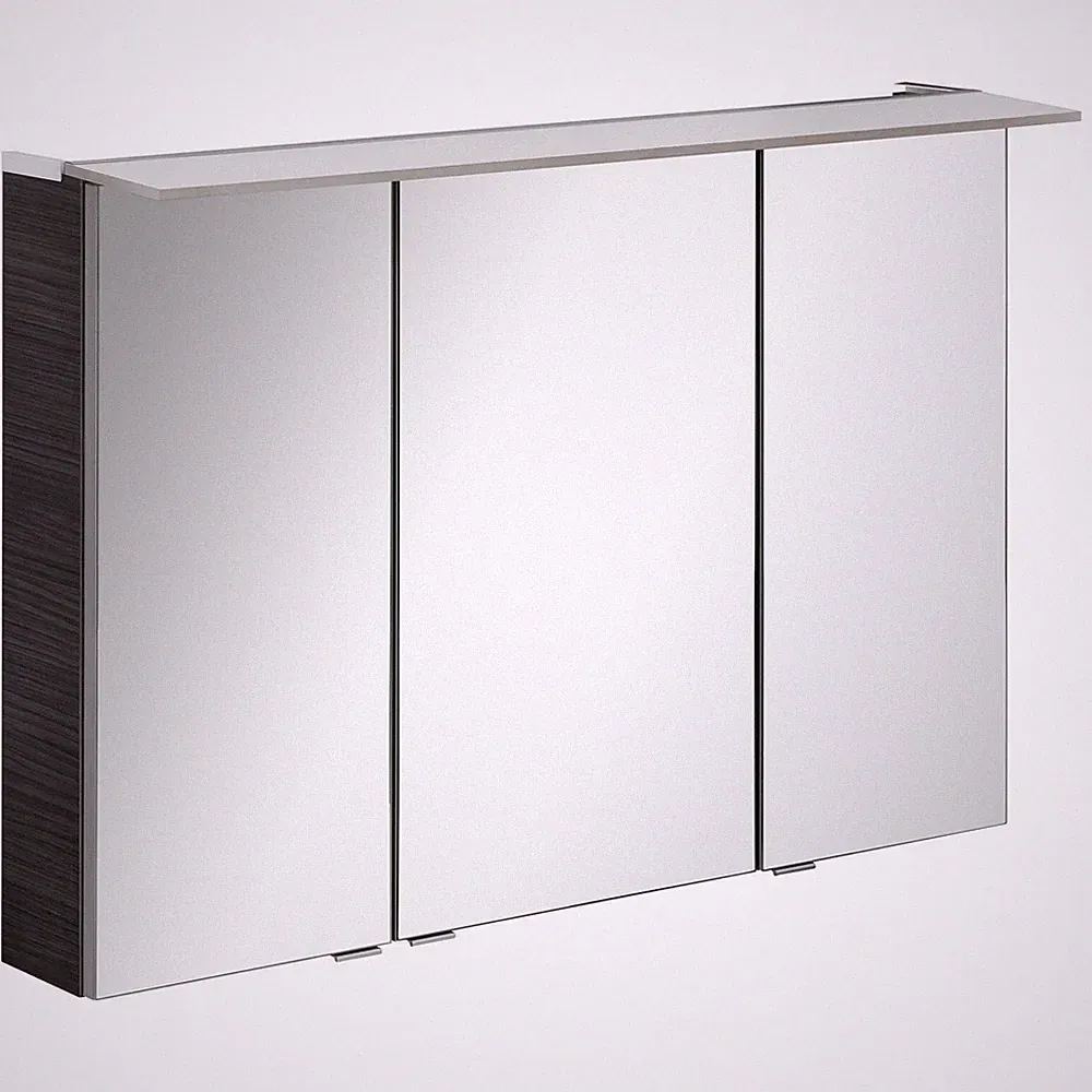 Fackelmann 84125 LED Spiegelschrank 100 cm eiche dunkel LED Badspiegel B.perfekt