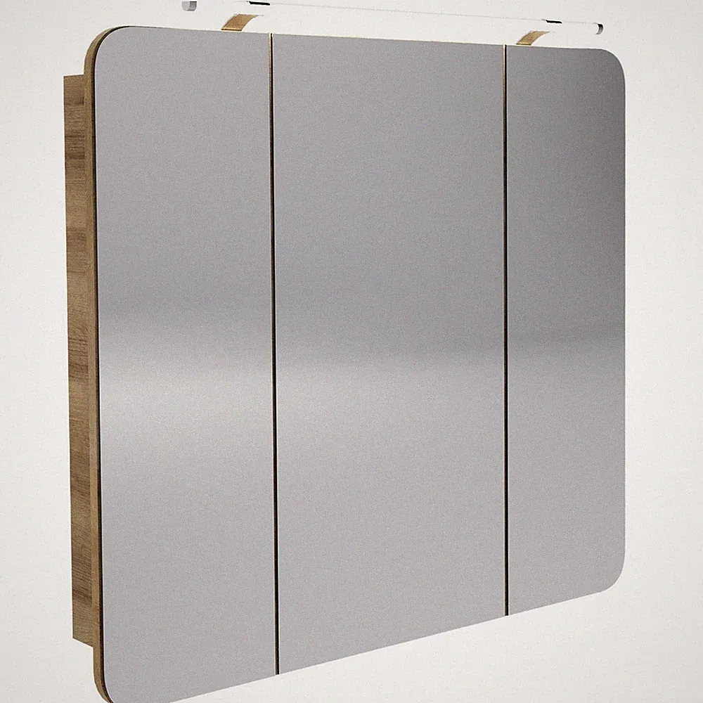 Fackelmann 84272 LED Spiegelschrank 3-türig 90 cm