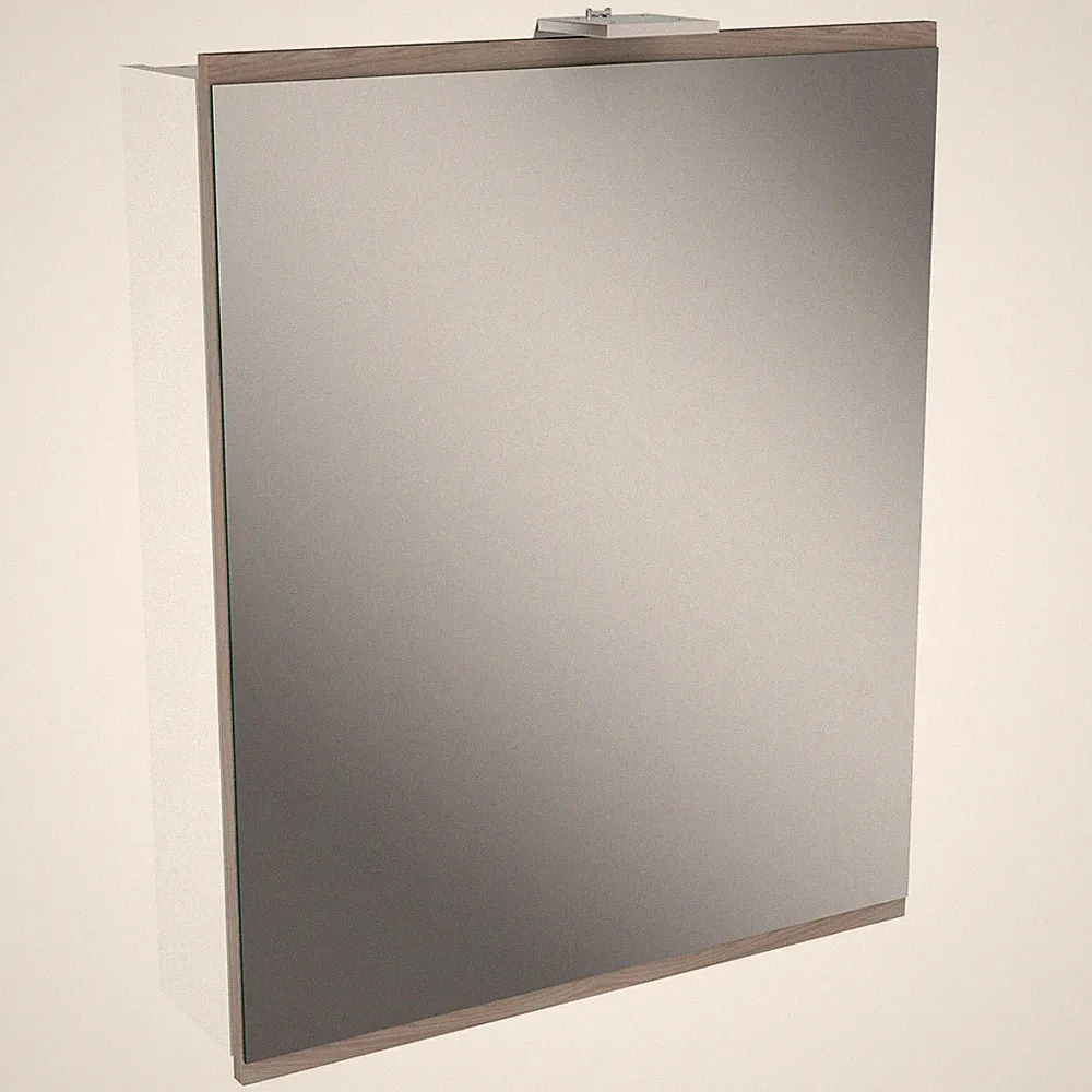 Fackelmann 84782 LED Spiegelschrank Türrahmen stein Esche 60 cm