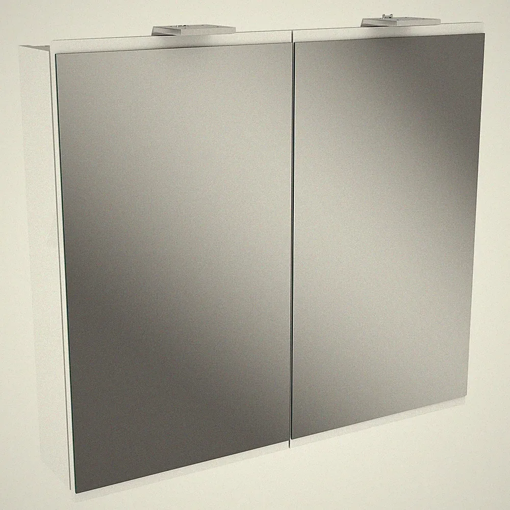 Fackelmann 84793 LED Spiegelschrank Türrahmen weiß 80 cm
