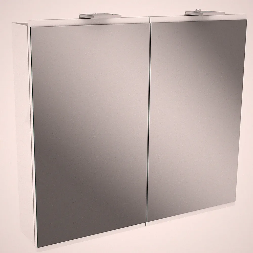 Fackelmann 84793 LED Spiegelschrank Türrahmen weiß 80 cm