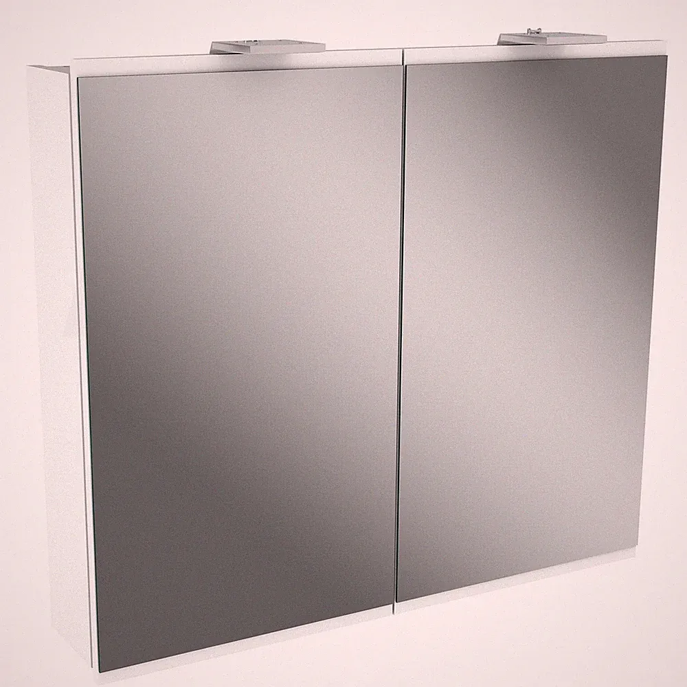 Fackelmann 84793 LED Spiegelschrank Türrahmen weiß 80 cm