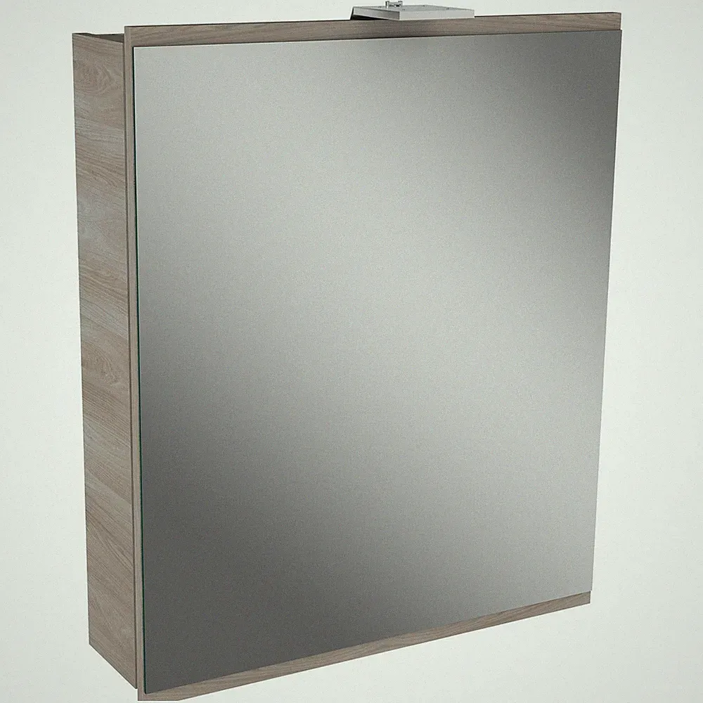Fackelmann 84882 LED Spiegelschrank Türrahmen stein Esche 60 cm