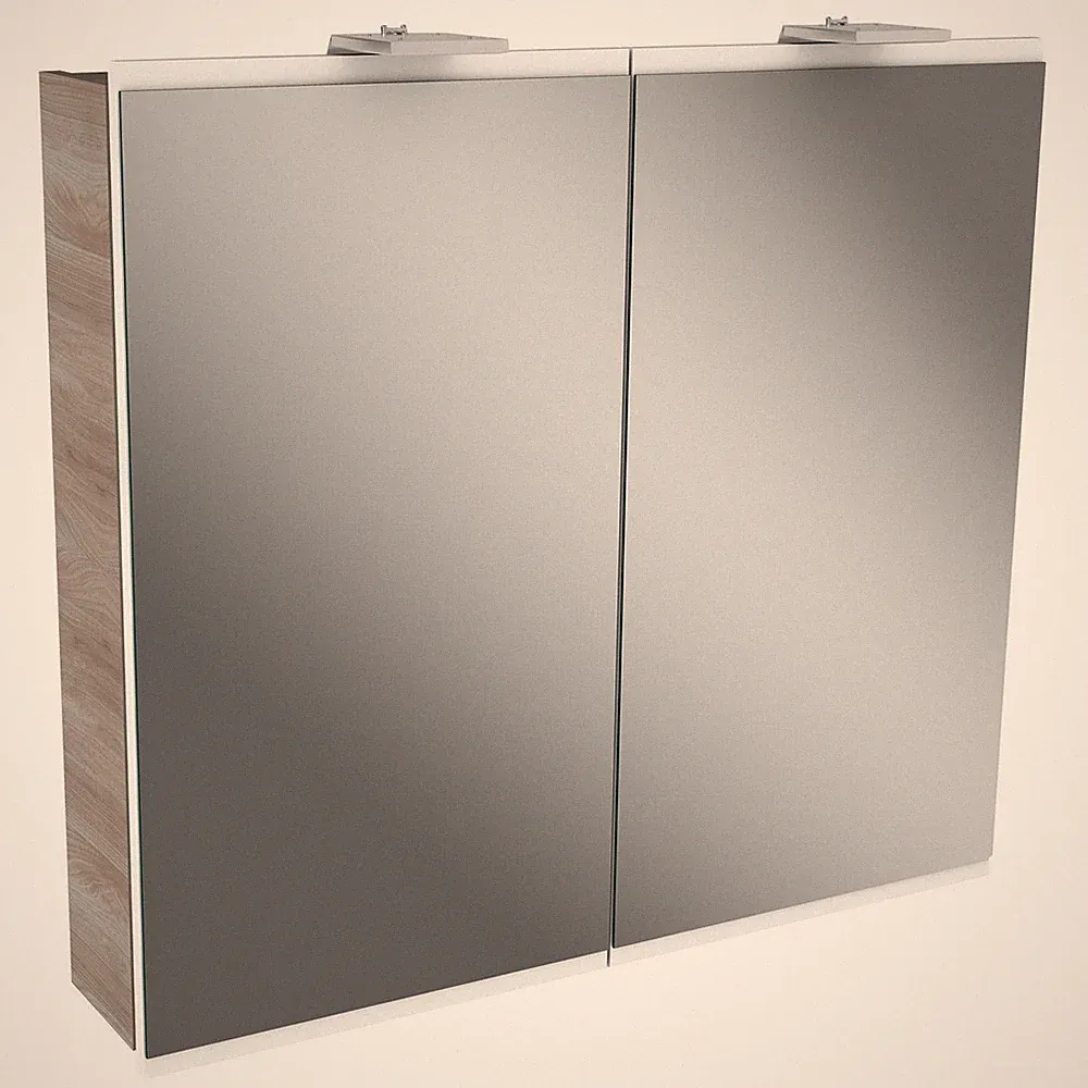 Fackelmann 84893 LED Spiegelschrank Türrahmen weiß 80 cm